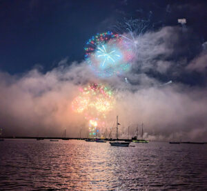 4th of July Fireworks on a Private Sailboat 